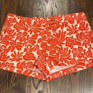 J crew women’s chino flower shorts size 10